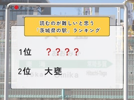 読むのが難しいと思う「茨城県の駅」ランキング！ 2位「大甕」を抑えた1位は？【2026年調査】