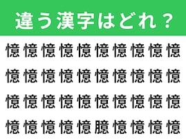 【漢字間違い探しクイズ】1分以内で挑戦しよう！「憶」の中にある別の漢字は？