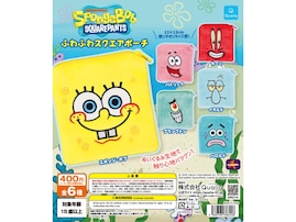 手触り抜群なぬいぐるみ生地！ 2026年6月発売「スポンジ・ボブ ふわふわスクエアポーチ」全6種が見逃せない【最新ガチャ情報】