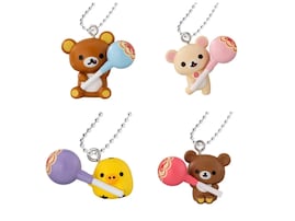 チュッパチャプスを持ったリラックマたちがかわいい！ 2026年7月発売「リラックマ×チュッパチャプス マスコットスイング」全4種が見逃せない【最新ガチャ情報】