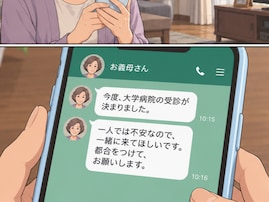 【漫画】義母からの奇妙な「毎日LINE」に呆れたウラが？ 嫁の“能力”を試していたと判明し……【前編】