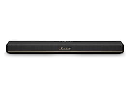 極上の重低音と立体音響を楽しめる。Marshallのサウンドバーは圧倒的な臨場感と洗練されたデザインが特徴の注目アイテム