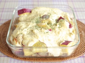 豆腐ソースで「さつまいものヘルシーグラタン」
