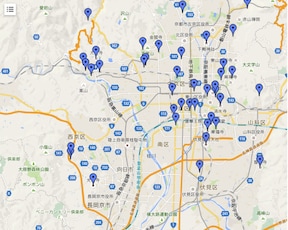 ネットの地図で京都観光