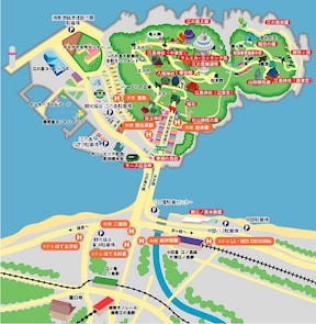 江ノ島の島内マップ