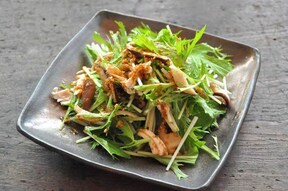 水菜と鶏ささみの和風サラダ