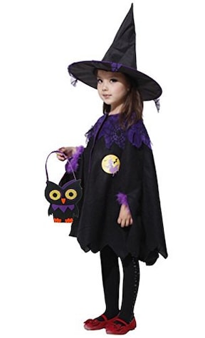 2200円の安い＆可愛い魔女の仮装セット♥トンガリ帽子と使い魔バッグも