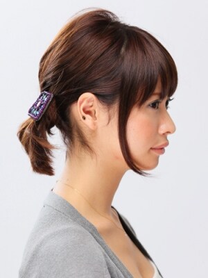 3 3 ボブヘア 逆毛ポニーテールヘアアレンジ ヘアアレンジ All About