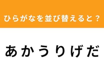 【アナグラムクイズ】解けるとスッキリ！「あ か う り げ だ」を並び替えると？ 最後の文字は「か」