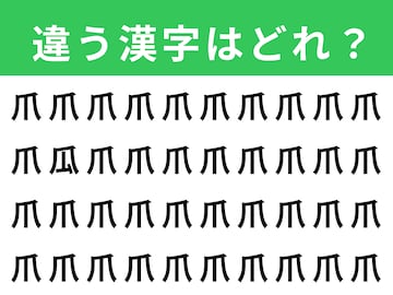【漢字間違い探しクイズ】1分以内で挑戦しよう！ 「爪」の中にある別の漢字は？