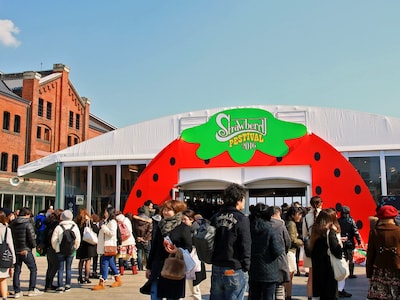 イベント広場の特設テントで「いちごマーケット」が開催（画像提供：横浜赤レンガ倉庫）