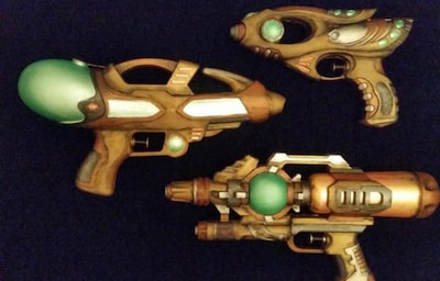 ¥100 Water Guns as Steampunk Accessories