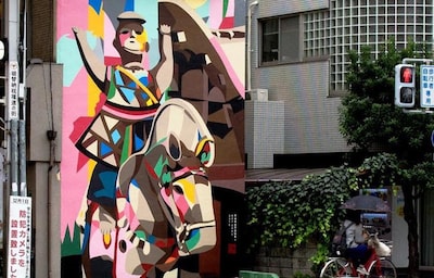 Origami-Inspired Mural by Artist DAAS