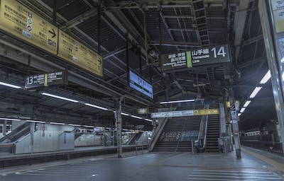 Shinjuku Station Turned Typhoon Ghost Town