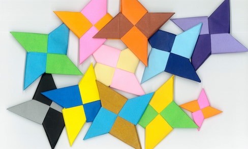 มา D.I.Y. ชูริเคน 6 แบบด้วย Origami กัน