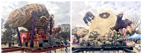 怪獸神像亂入，東京藝術大學在上野公園搞了場通靈秀