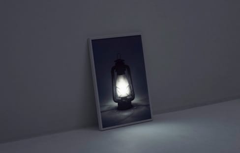 Wall Art Doubles as a Light-Emitting Lantern