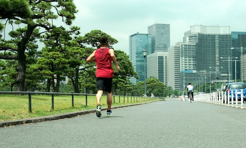 在東京皇宮慢跑