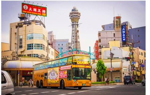 แวะลงทั้ง 13 ป้ายของ Osaka Wonder Loop Bus