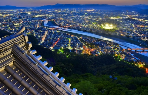 Superb Night Views atop Gifu's Mount Kinka