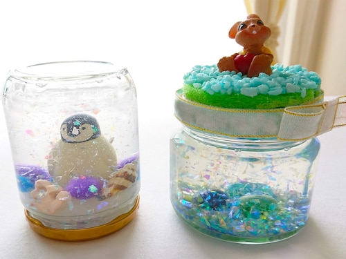 100均材料で夏らしいスノードームを簡単手作り 100均材料で夏らしいスノードームを簡単手作り