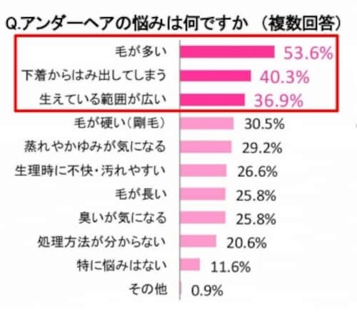 みんなが感じている、アンダーヘアに対する悩みって？