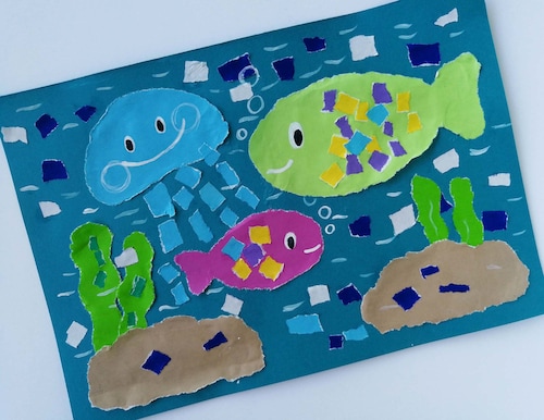 折り紙「ちぎり絵」で夏休みの思い出を絵にしよう 折り紙「ちぎり絵」で夏休みの思い出を絵にしよう