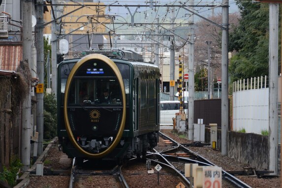 「ひえー」と誰もが驚く！京都・叡山電車の観光用車両「ひえい」登場