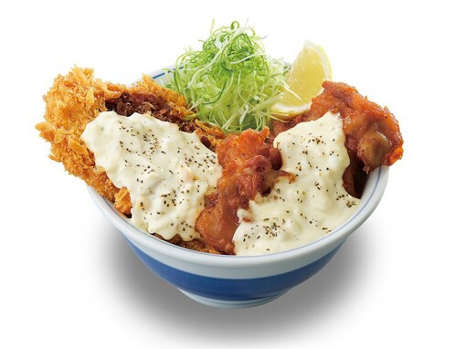 かつや復刻メニュー第2弾！ チキンカツとから揚げをタルタルで食べる豪華盛り合わせ