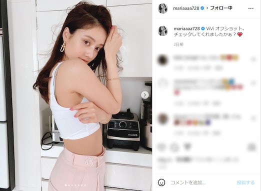 谷まりあ、谷間＆お腹チラ見えセクシーショットを公開！ 「色気増し増しだぁ」「かわいすぎる」