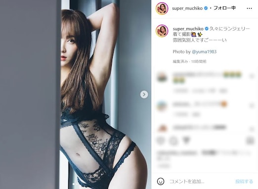 てんちむ、“すけすけ”ランジェリー姿で美ボディあらわに！「女神だぁぁあ」「美しい」