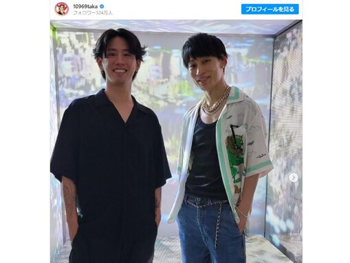 ワンオクTaka、UVERworld・TAKUYAとのイケメンツーショット！ 「タクヤくんと一緒の時のTakaって嬉しそう」