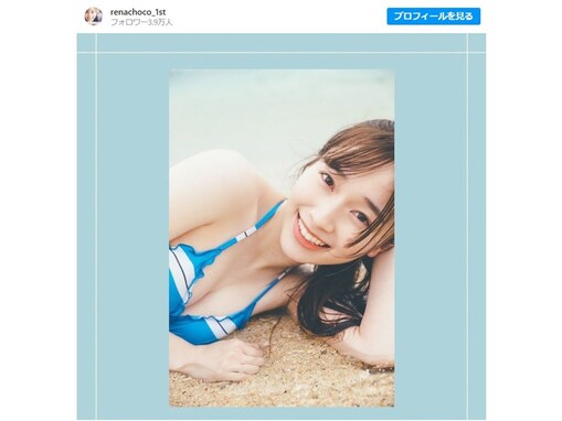 櫻坂46・守屋麗奈、谷間あらわな大胆ビキニ姿の寝転びショットに「ぶち可愛い」「素晴らしい」と反響！