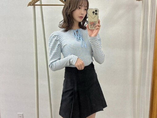 新谷姫加、ミニスカ×ブーツで“絶対領域”を披露！ 「似合ってる！めっちゃかわいい」「ギャップが素敵」