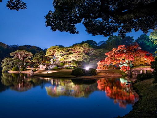 【日本の絶景クイズ】この幻想的な日本庭園の紅葉が見られるのはどの都道府県？
