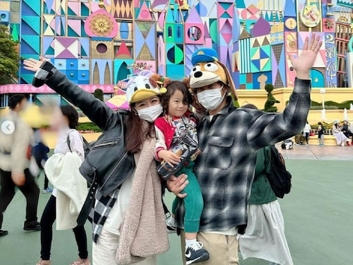 元EXILE黒木啓司の妻・宮崎麗果、家族でディズニー満喫ショット公開！ 「黒木家みんな天使」「理想のファミリー」