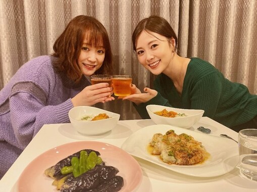 大原櫻子、「作ったカレー3杯食べてくれる親友」白石麻衣とのツーショット公開！ 「眼福すぎます」