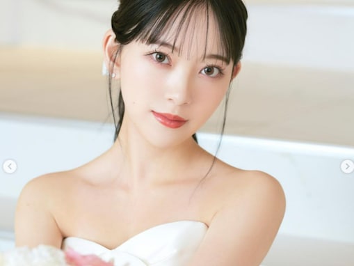 「結婚したんかと」堀未央奈、谷間ちらりなウエディングドレス姿を披露！ 「セクシーすぎだろ、これは」