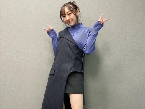 須田亜香里、アシメのミニ丈コーデで超絶美脚あらわに！ 「これまた魅惑的な素敵さ」「お足が綺麗」