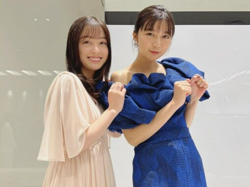 上白石萌歌、橋本環奈とのドレス姿ツーショットに「もかちゃんのほうが顔小さい？！」「可愛すぎる」の声