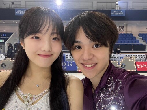 宇野昌磨、交際中・本田真凜との仲良し＆面白ツーショットに「青春ど真ん中」「何枚載せんねん笑」の声