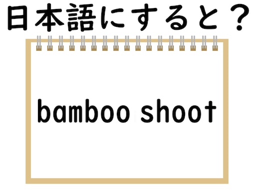 誰でも食べたことがあるはず！ 「bamboo shoot」は日本語で何？【英語クイズ】