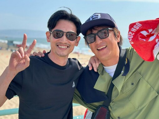 品川祐、ロスで上地雄輔＆野久保直樹の最新ショット！ 「相変わらずのイケメン」「ヘキサファミリーはやっぱり最高」
