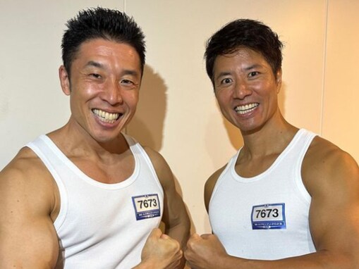 なかやまきんに君、ケイン・コスギとツーショット！ M-1でコンビ組む2人の姿に「これはエグい」「最強」の声