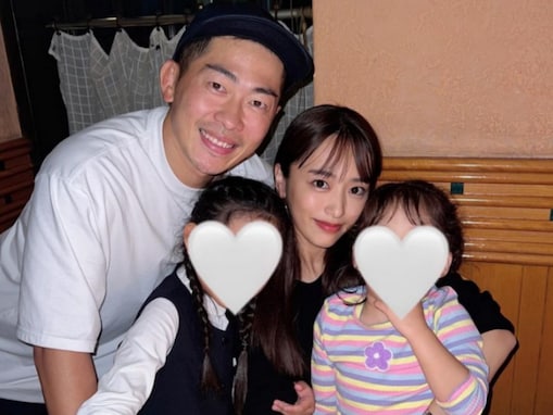 近藤千尋、夫・ジャンポケ太田＆娘との家族ショット！ 「愛にあふれた良い写真」「みなさんとっても可愛い」