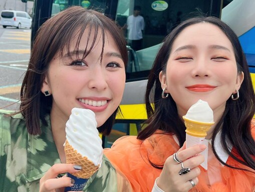 ももクロ・玉井詩織、ファーストサマーウイカと“姉妹みたい”なツーショット！ 「運命的なコンビ」