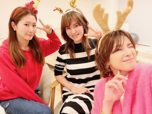 「酔っ払い」吉瀬美智子、美女3人のクリスマス会ショット公開！ 「3人とも綺麗すぎ」「過去1キレイ」