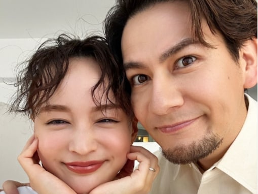 JOY、妻・わたなべ麻衣と顔の大きさが違いすぎる夫婦ショット！ 「アゴ1個分お顔が小さい」