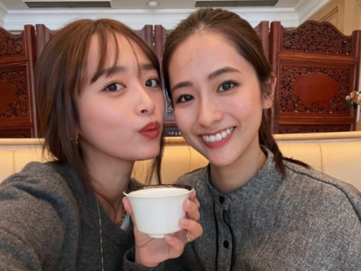 「美のツートップ」近藤千尋、TBS田村真子アナとの2ショット！ 「こんな美女二人がお茶してたらやばすぎます」