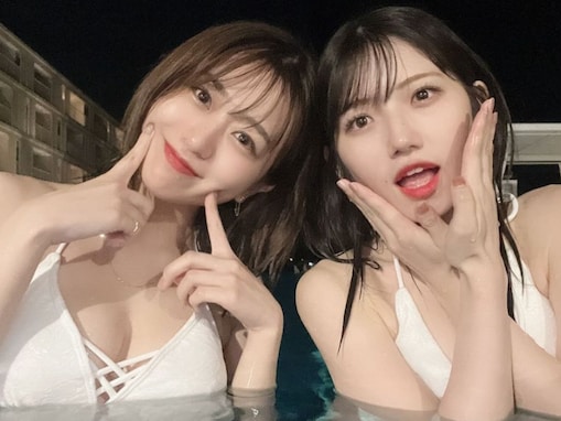 篠崎彩奈、谷間ちらりなAKB48美女ツーショット！ 「二人ともエッチで可愛い」「2人でのグラビアも見たい」